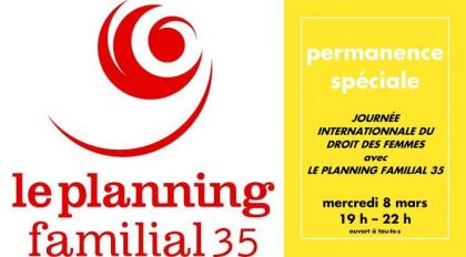Logo du Planning Familial et informations sur la soirée